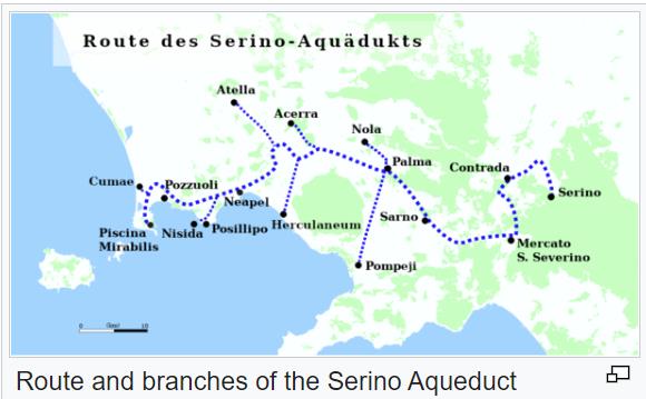  Wikipediam map of Serino acquaduct