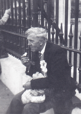 Walter Rowe outside Buckingham Palace