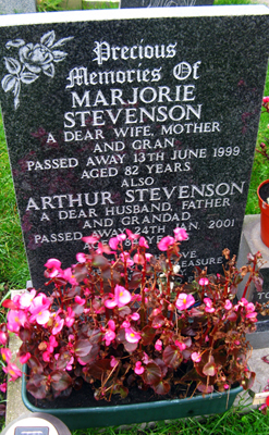 Marjorie and Arthur Stevenson Gravestone