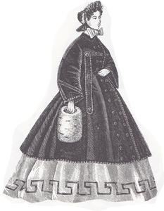 1860 - Flowing sleeves