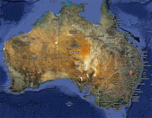 Location map - Gunnedah