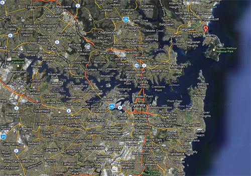 Manly, NSW, context map