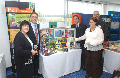 VIPs around the Fair Trade Display