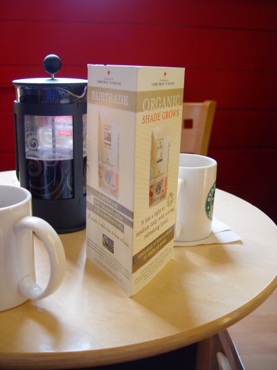 Table top display in Starbucks