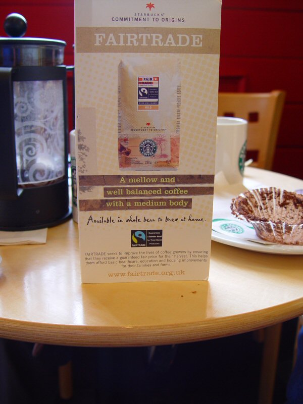 Table top display in Starbucks