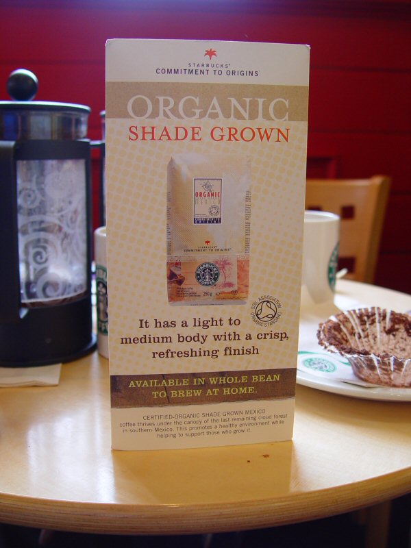 Table top display in Starbucks